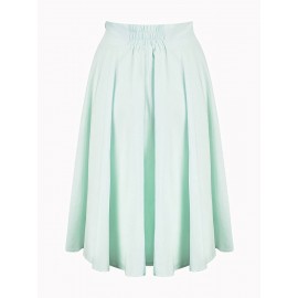 Record Your Inspired Fashion Women's Solid High Waist Trumpet Midi Skirt