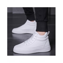 Autumn And Winter 2024 Men’s Shoes Lovers All White Shoes High Top Board Shoes