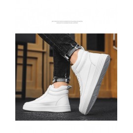 Autumn And Winter 2024 Men’s Shoes Lovers All White Shoes High Top Board Shoes