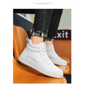 Autumn And Winter 2024 Men’s Shoes Lovers All White Shoes High Top Board Shoes