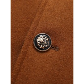 Mens Autumn Winter Casual Slim Fit Stand Collar Scarf Detachable Stylish Woolen Overcoat Jacket