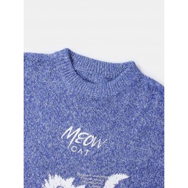 Mens Funny Animal Car Pattern Knitting Sweaters
