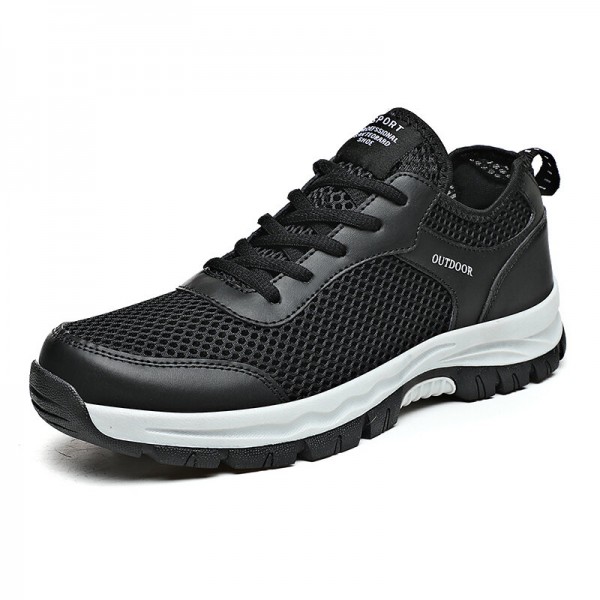 Men Mesh Breathable Non-slip Soft Outdoor Hiking Shoes 